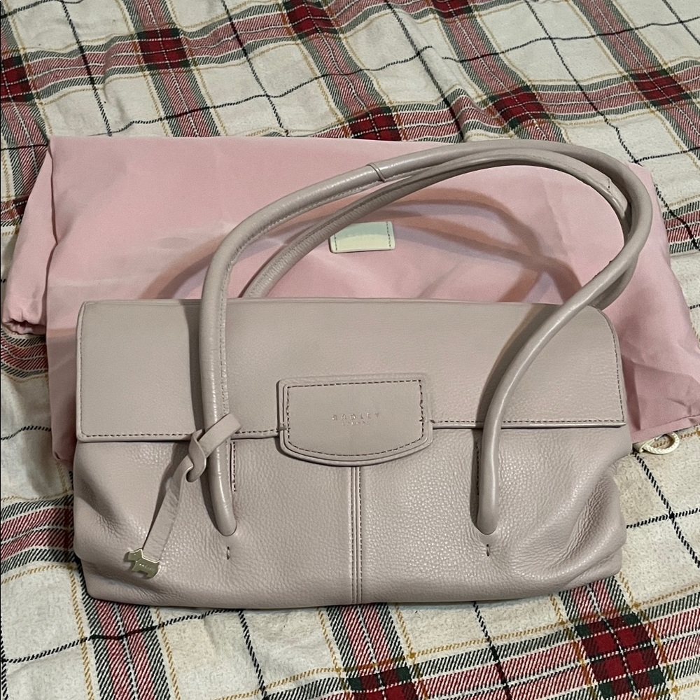 Womens Pink Leather Shoulder Bag